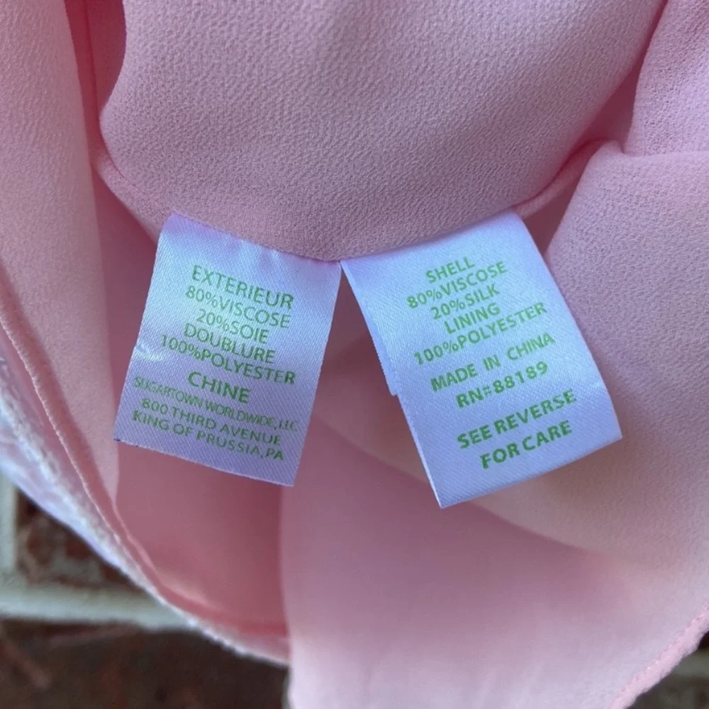 Lilly Pulitzer Dust Pink Velvet Silk top - Picture 4 of 8